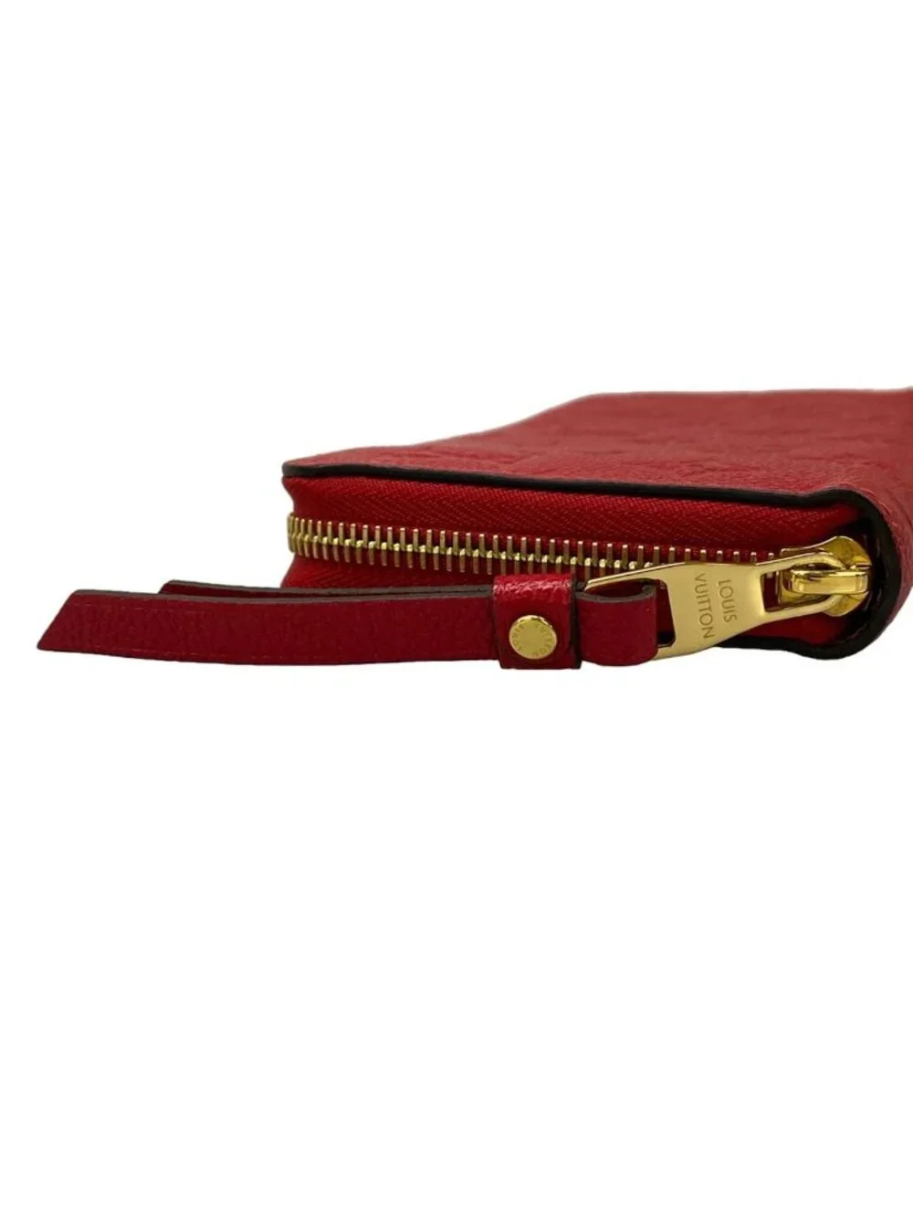 Louis Vuitton Wallet Monogram Empreinte Zippy Scarlet Leather Cowhide